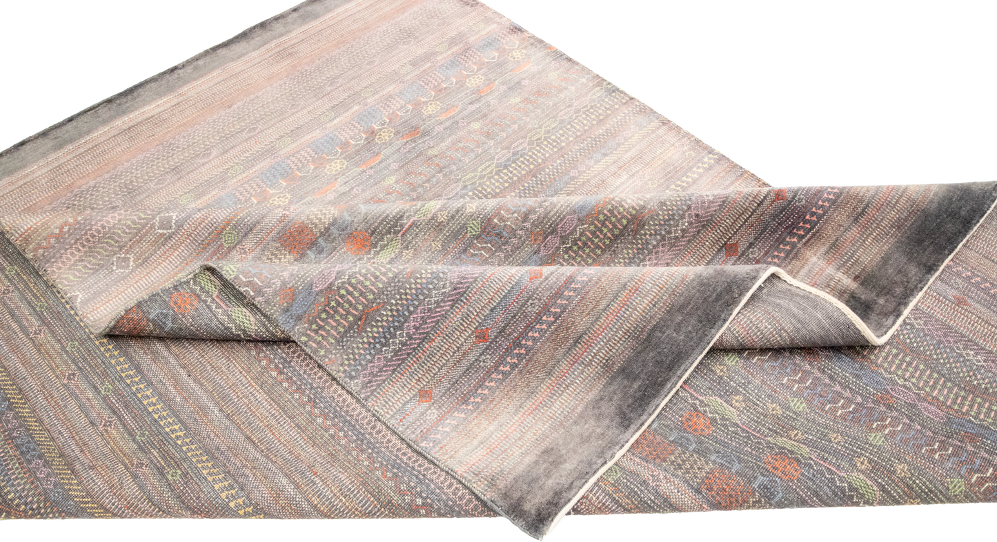 W 8.6 L 10 Gabbeh 100% Wool Hand-Woven Contemporary Design - 63984