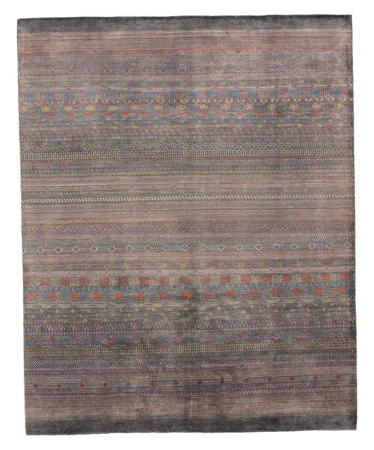 W 8.6 L 10 Gabbeh 100% Wool Hand-Woven Contemporary Design - 63984