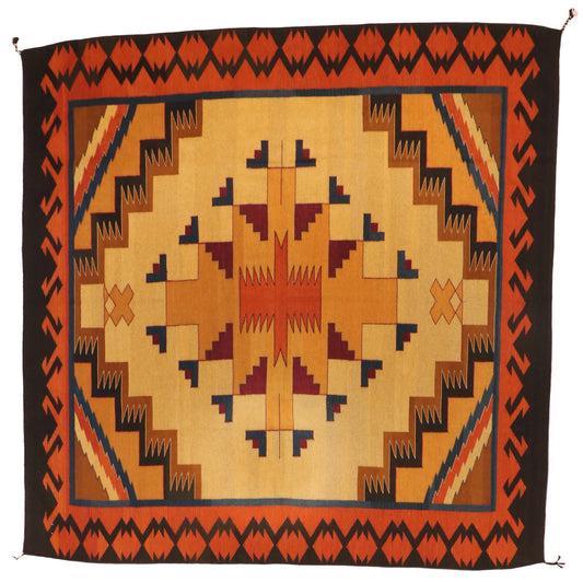 9.8 x 9.8 - Zapatic Fine/Wool All Over Square - Finest Hand-Knotted Quality Wool — 63996