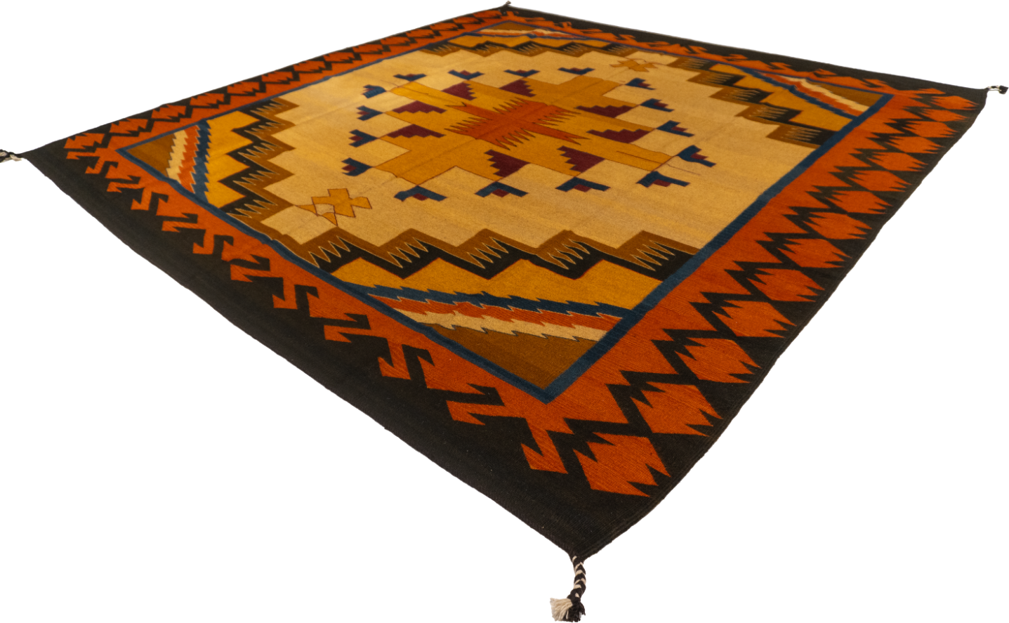 W 9.8 - L 9.8 - Zapatic Fine/Wool All Over Square - Finest Hand-Made Quality Wool - 63996