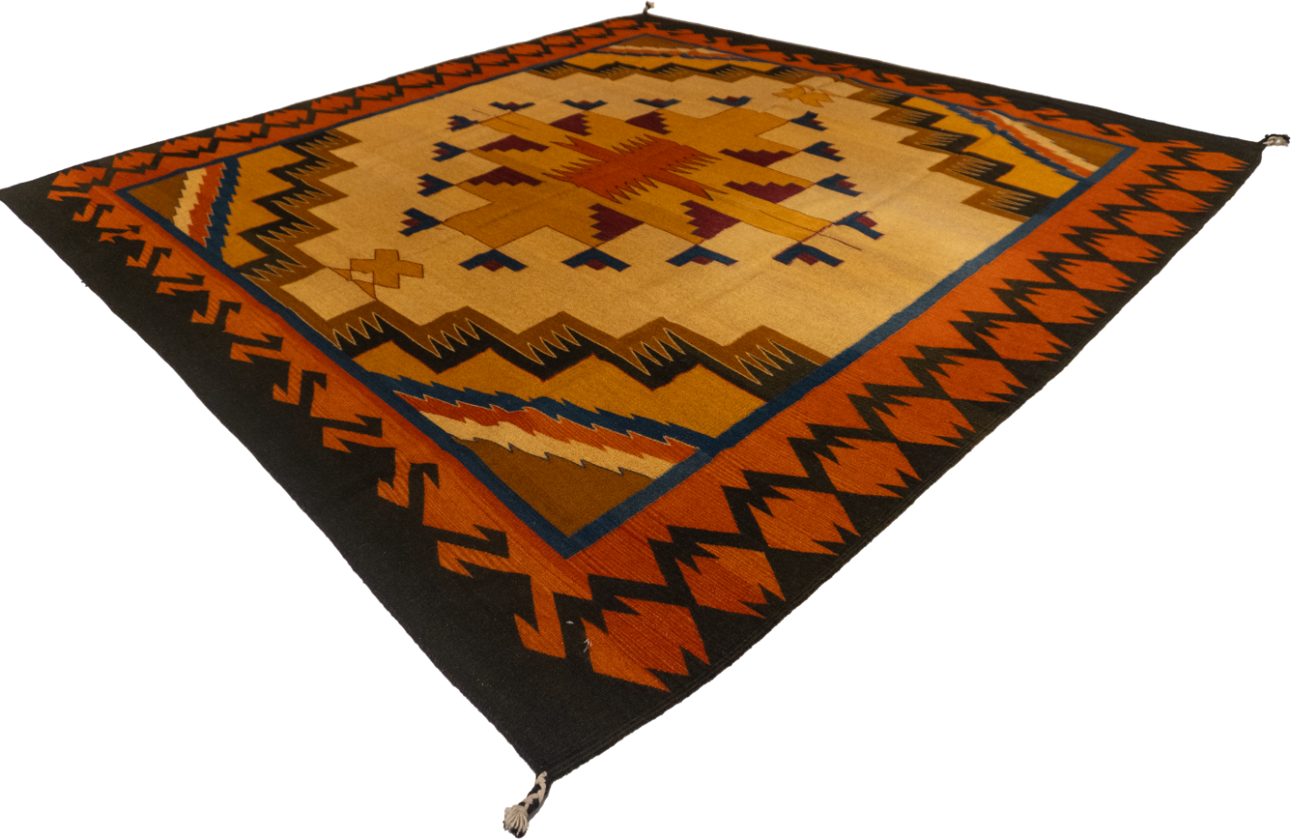 W 9.8 - L 9.8 - Zapatic Fine/Wool All Over Square - Finest Hand-Made Quality Wool - 63996