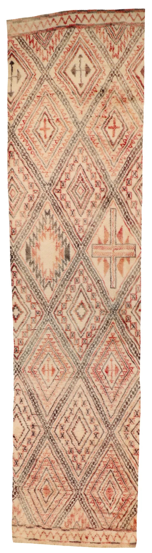 W 4 - L 16.1 - Morrocan Fine/Wool All Over Rectangle - Finest Hand-Knotted Quality Wool - 63997