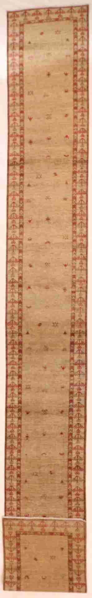 W 2.6 - L 20.3 - Mountain Modern Fine/Wool All Over Rectangle - Finest Hand-Knotted Quality Wool - 63998