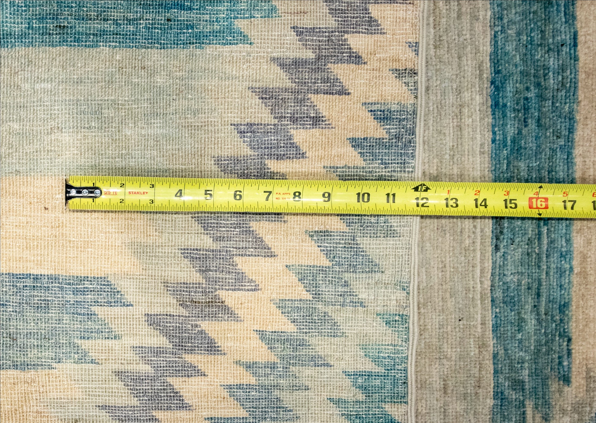 W 5.11 L 9 Mountain Modern 100% Wool Hand-Woven Geometric Design - 64006