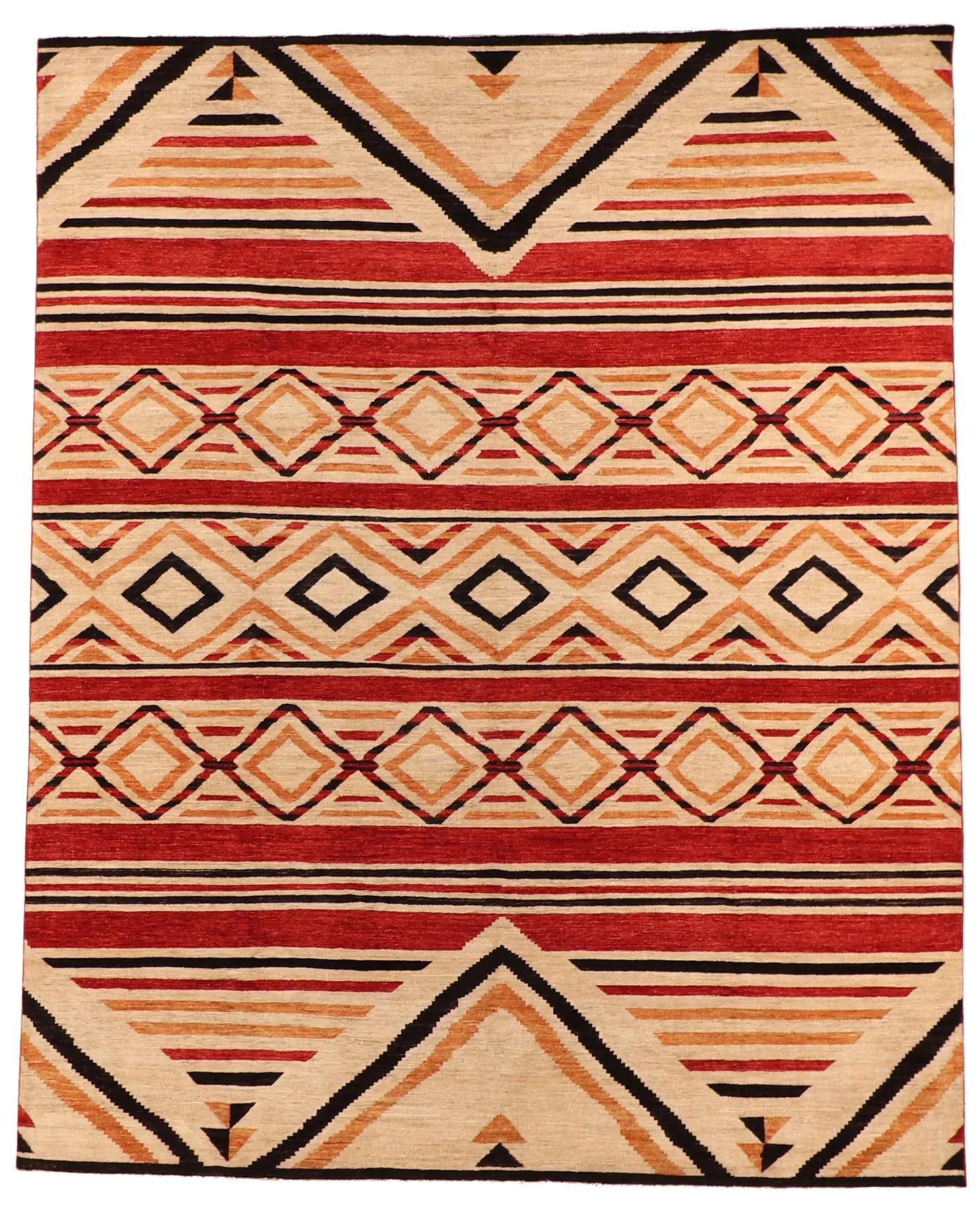 8 x 10 - Mountain Modern Wool Western Rectangle - Finest Hand-Knotted Quality Wool — 64012