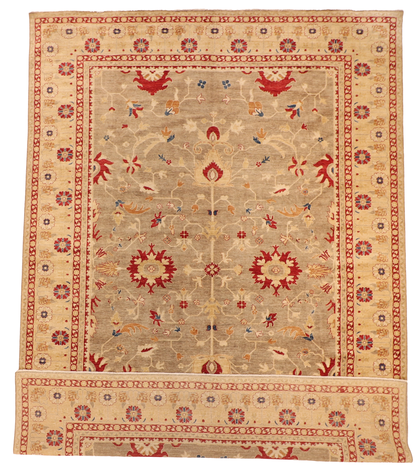 W 9.10 L 13.10 Mountain Modern 100% Wool Hand-Woven All-Over Design - 64013