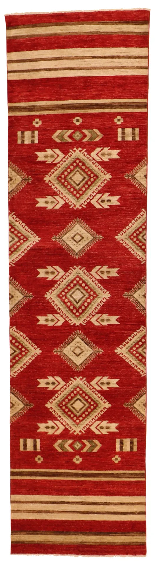 2.6 x 9.8 - Mountain Modern Fine/Wool All Over Rectangle - Finest Hand-Knotted Quality Wool — 64019