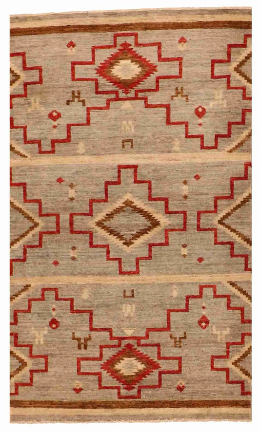 3 x 5 - Mountain Modern Wool All Over Rectangle - Finest Hand-Knotted Quality Wool — 64025