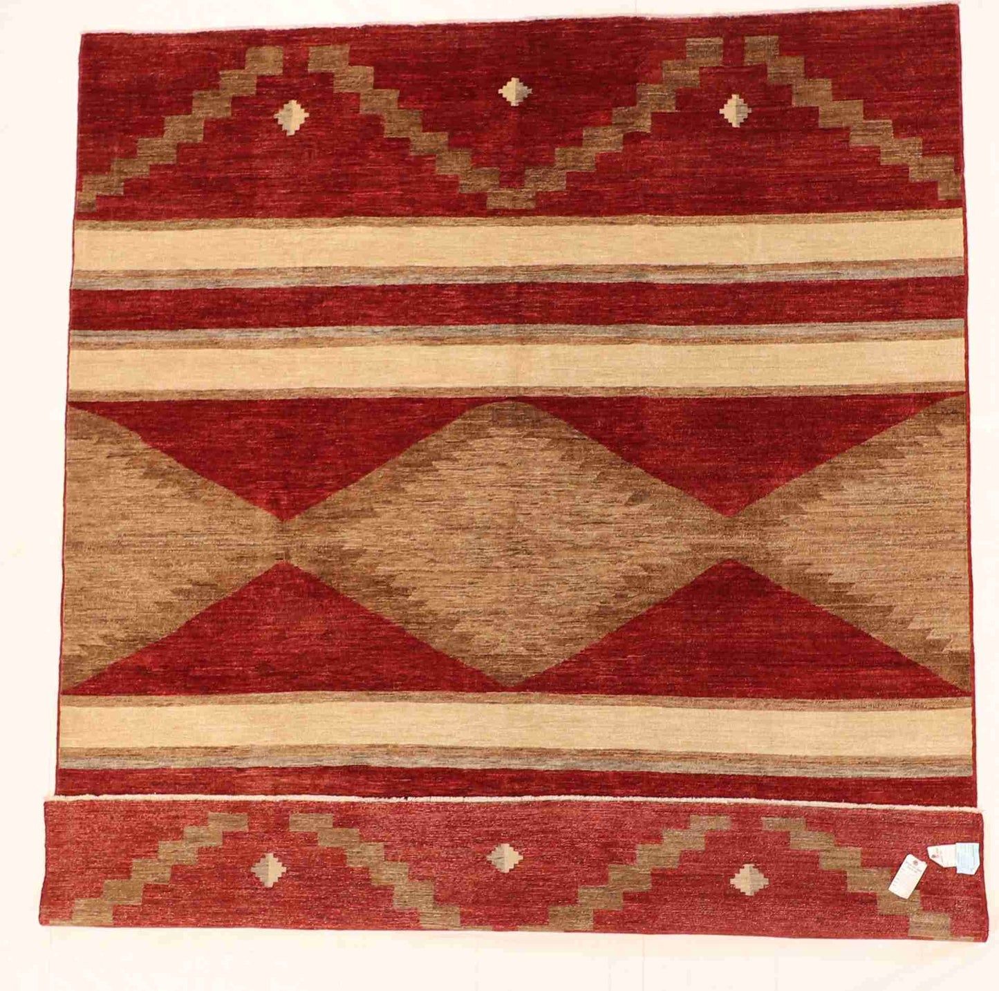 W 8 - L 9.3 - Mountain Modern Wool Western Rectangle - Finest Hand-Knotted Quality Wool - 64027