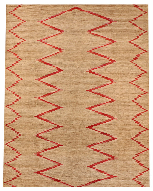 W 9.1 - L 11.9 - Mountain Modern Fine/Wool All Over Rectangle - Finest Hand-Made Quality Wool - 64044