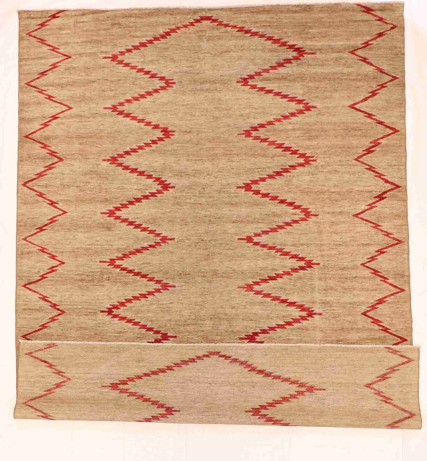 W 9.1 - L 11.9 - Mountain Modern Fine/Wool All Over Rectangle - Finest Hand-Made Quality Wool - 64044