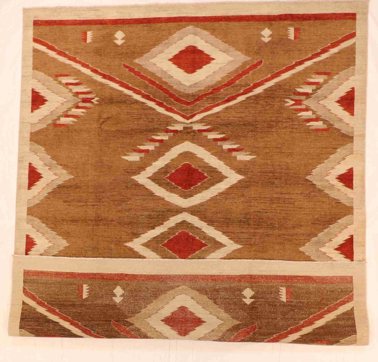 W 8 - L 9.11 - Mountain Modern Wool Western Rectangle - Finest Hand-Knotted Quality Wool - 64046