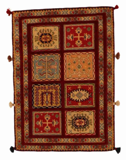 W 2 - L 3 - Bakhtiarie Fine/Wool All Over Rectangle - Finest Hand-Knotted Quality Wool - 64086