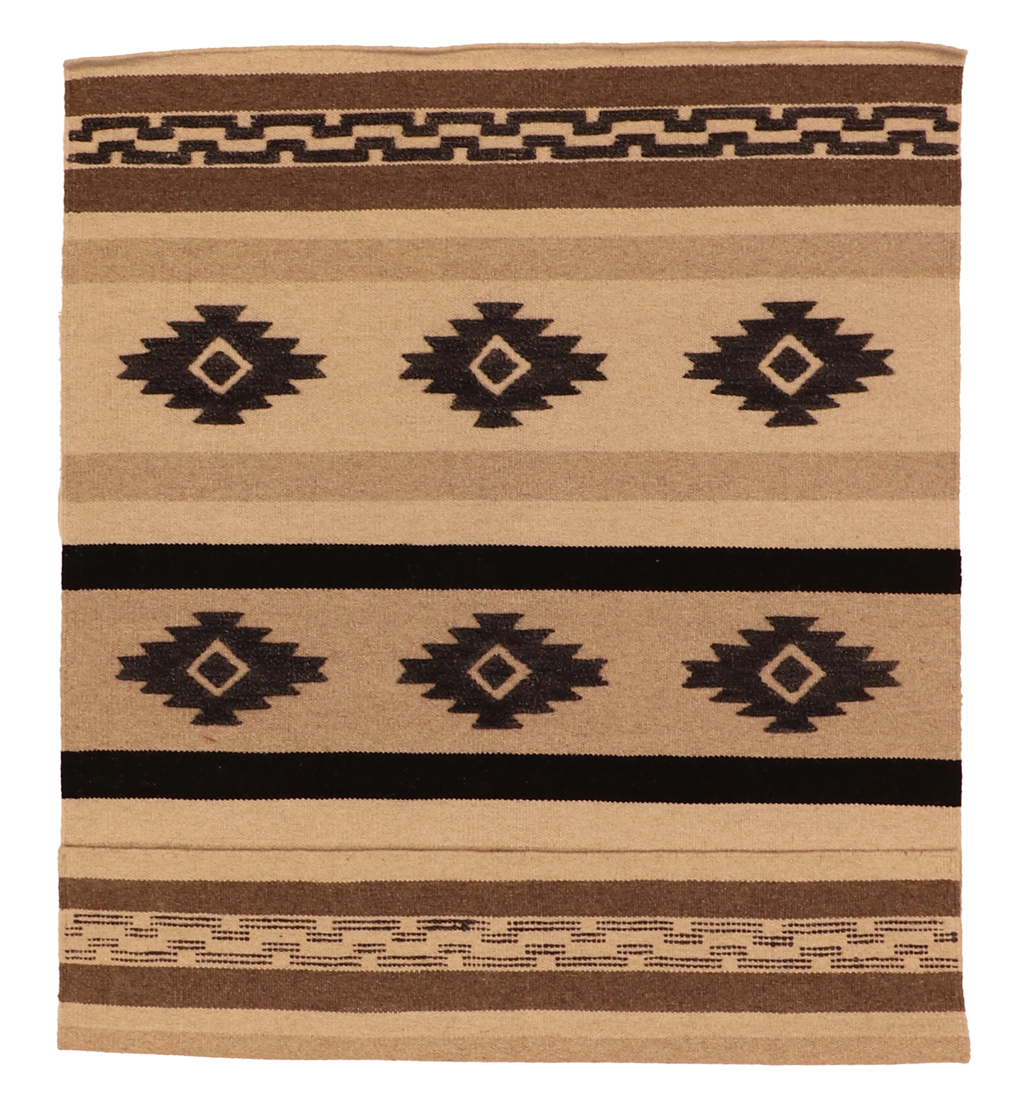 W 5 L 7 Mountain Modern Kilim 100% Wool Hand-Woven All-Over Design - 64121