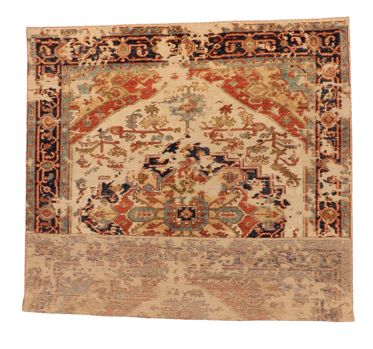 W 8.3 L 9.11 Serapie 100% Wool Hand-Woven All-Over Design - 64133