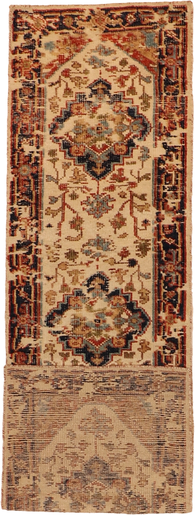 W 2.9 L 9.10 Serapie Runner 100% Wool Hand-Woven Geometric Design - 64137