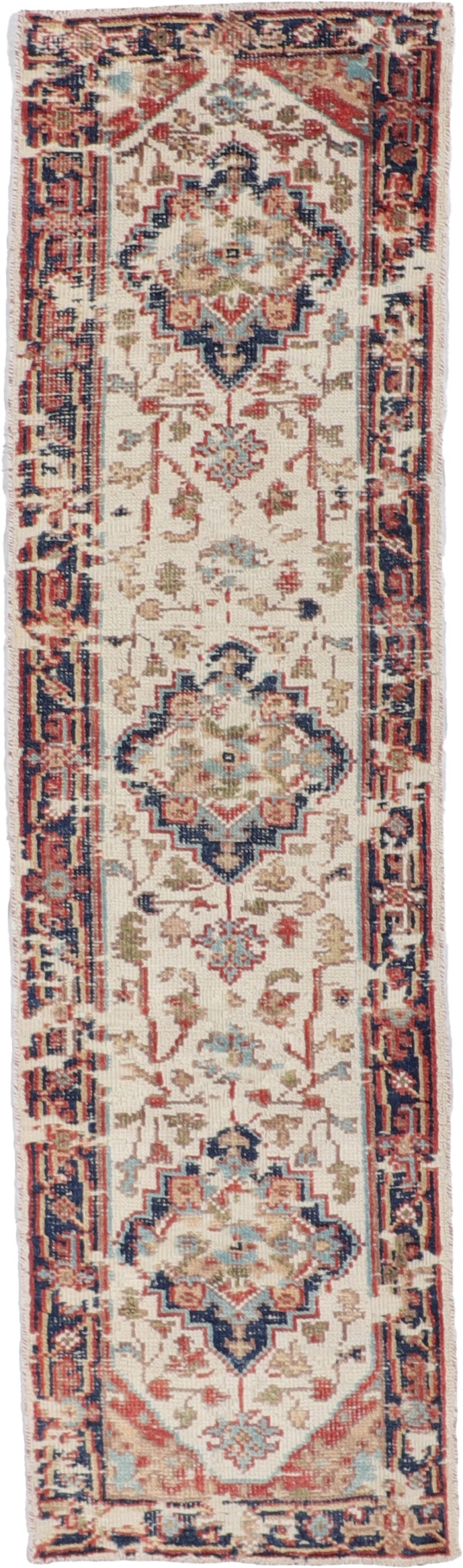 W 2.9 L 9.11 Serapie Runner 100% Wool Hand-Woven All-Over Design - 64138
