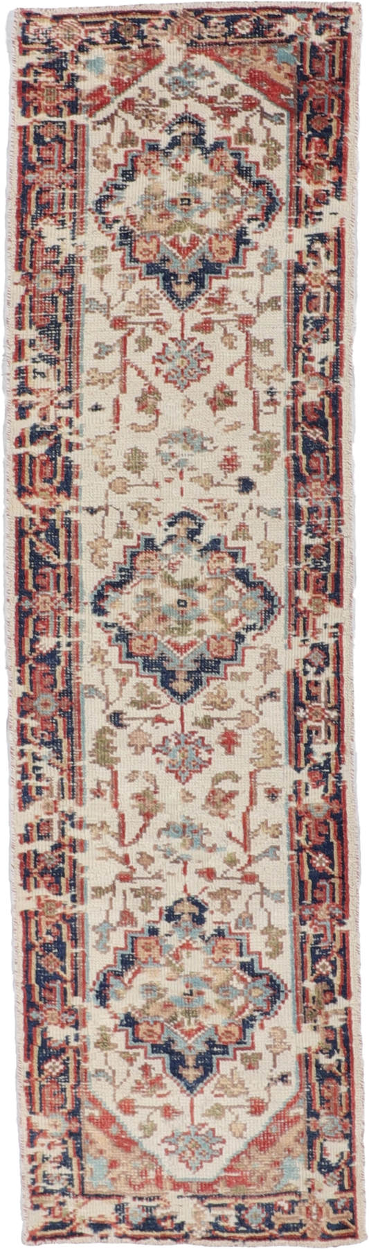 W 2.9 L 9.11 Serapie Runner 100% Wool Hand-Woven All-Over Design - 64138