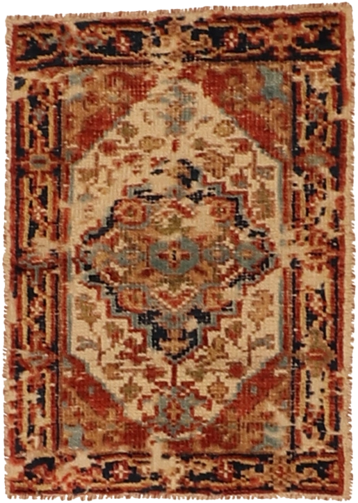 W 2 L 3 Serapie 100% Wool Hand-Woven All-Over Design - 64139