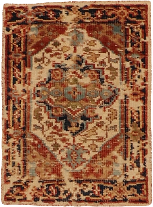 W 2.2 L 2.11 Serapie 100% Wool Hand-Woven All-Over Design - 64140