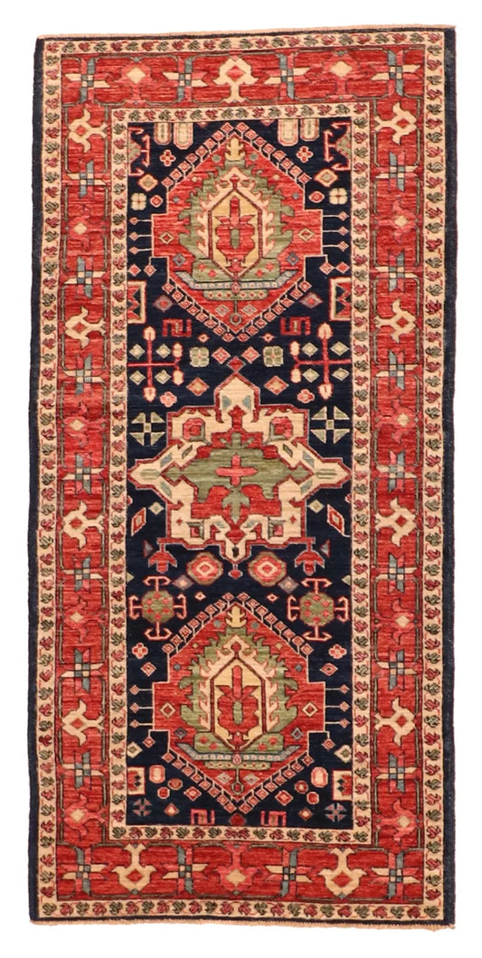 2.10 x 6 - Serapie Fine/Wool All Over Rectangle - Finest Hand-Knotted Quality Wool — 64177