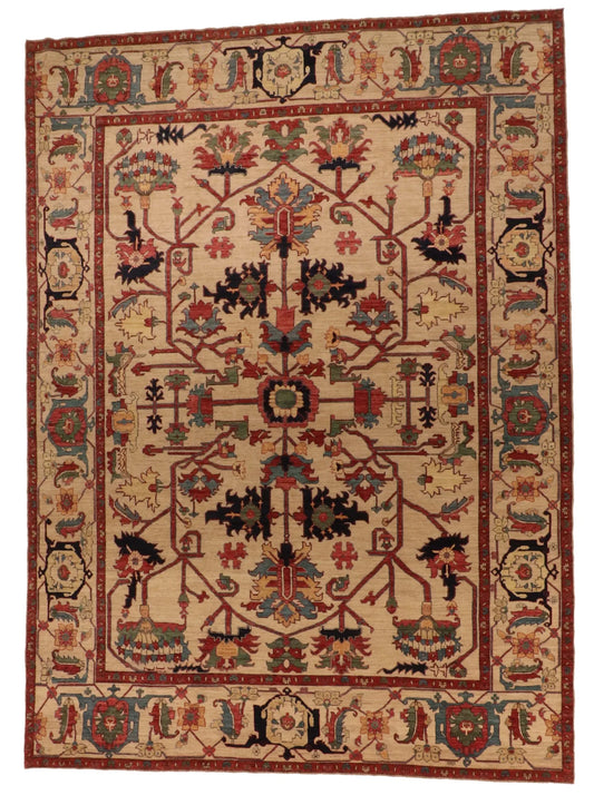 9.9 x 13.8 - Mountain Modern Fine/Wool All Over Rectangle - Finest Hand-Knotted Quality Wool — 64180