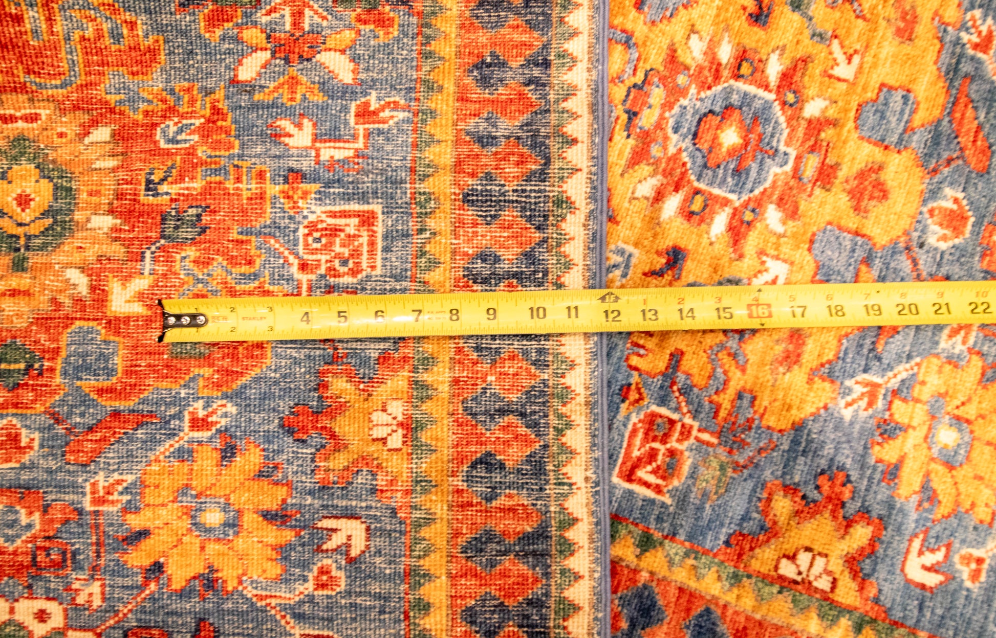 W 2.8 L 16.4 Heriz Runner 100% Wool Hand-Woven All-Over Design - 64205
