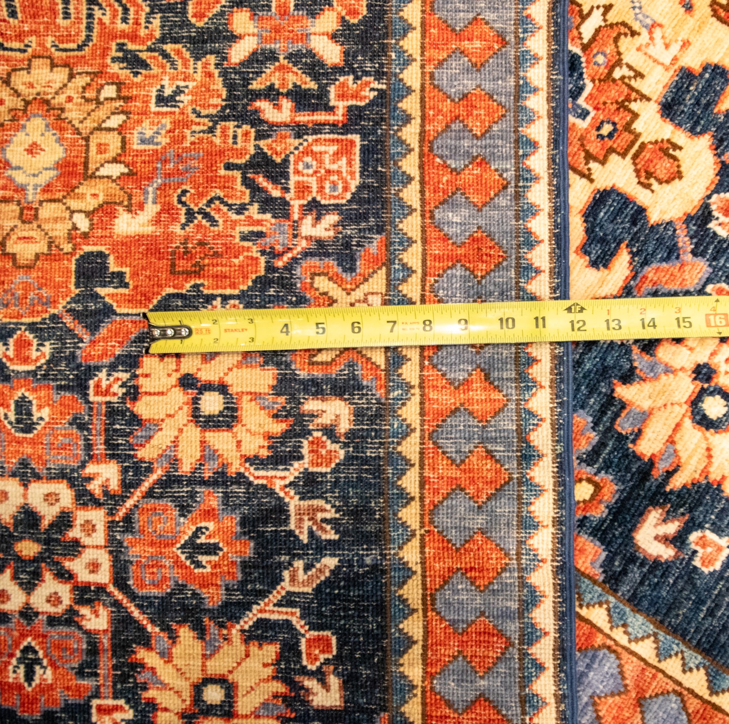W 2.8 L 19.5 Mahal Runner 100% Wool Hand-Woven All-Over Design - 64217