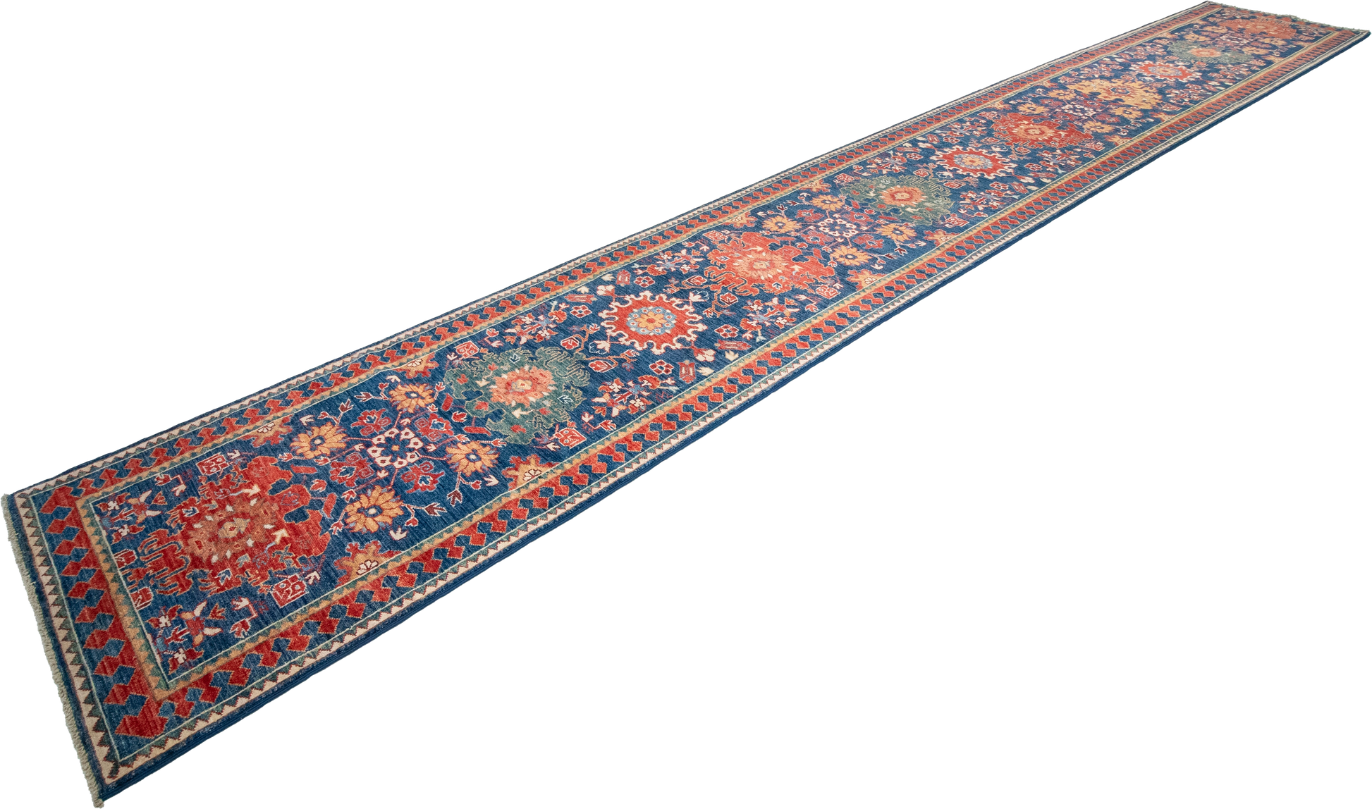 W 2.9 L 19 Ziegler 100% Wool Hand-Woven All-Over Design - 64218