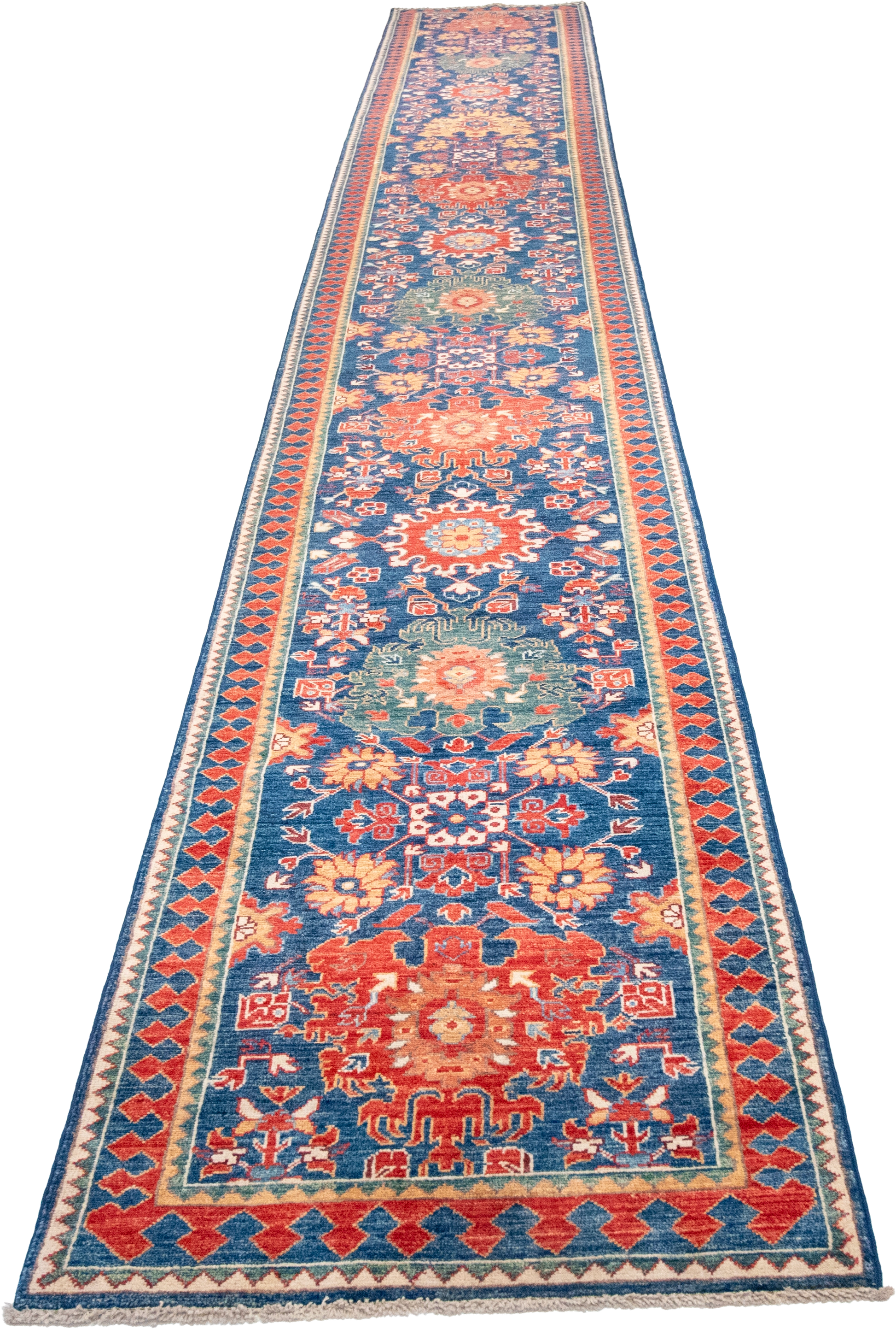 W 2.9 L 19 Ziegler 100% Wool Hand-Woven All-Over Design - 64218