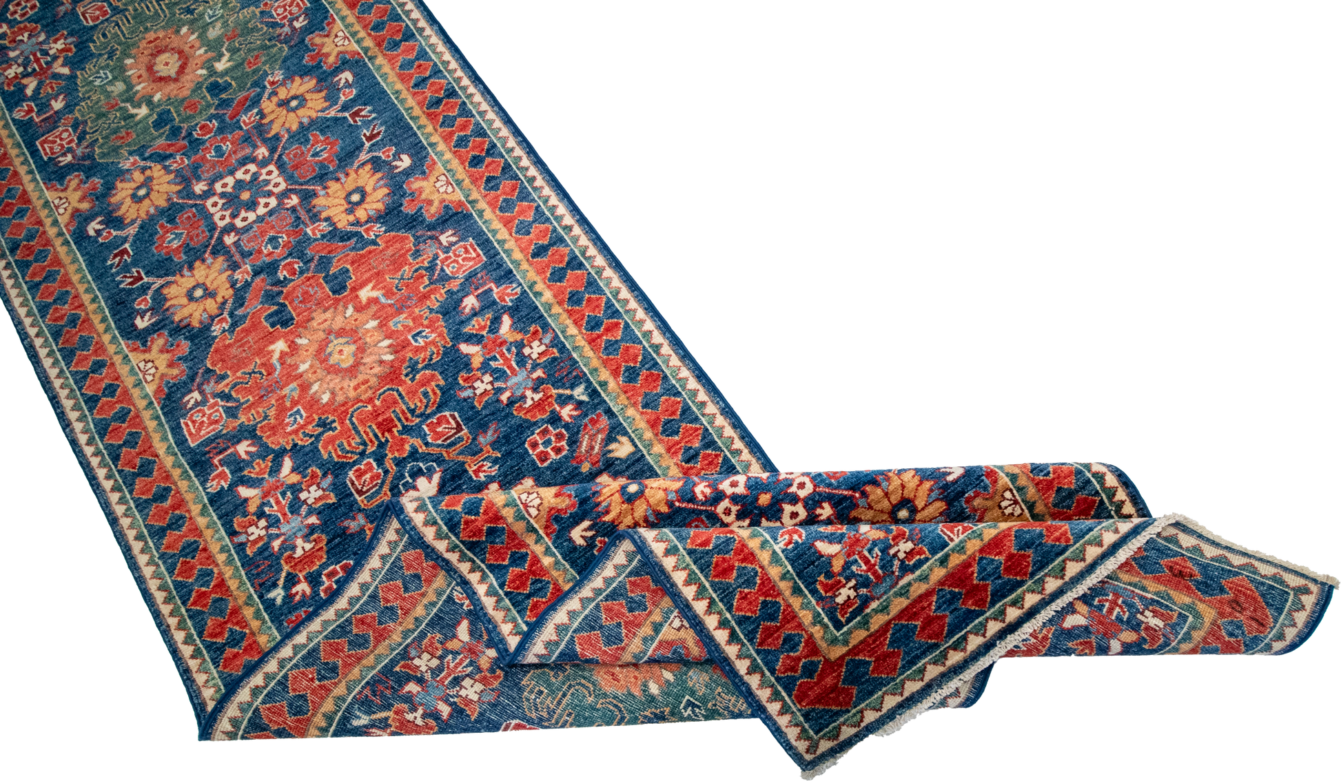 W 2.9 L 19 Ziegler 100% Wool Hand-Woven All-Over Design - 64218