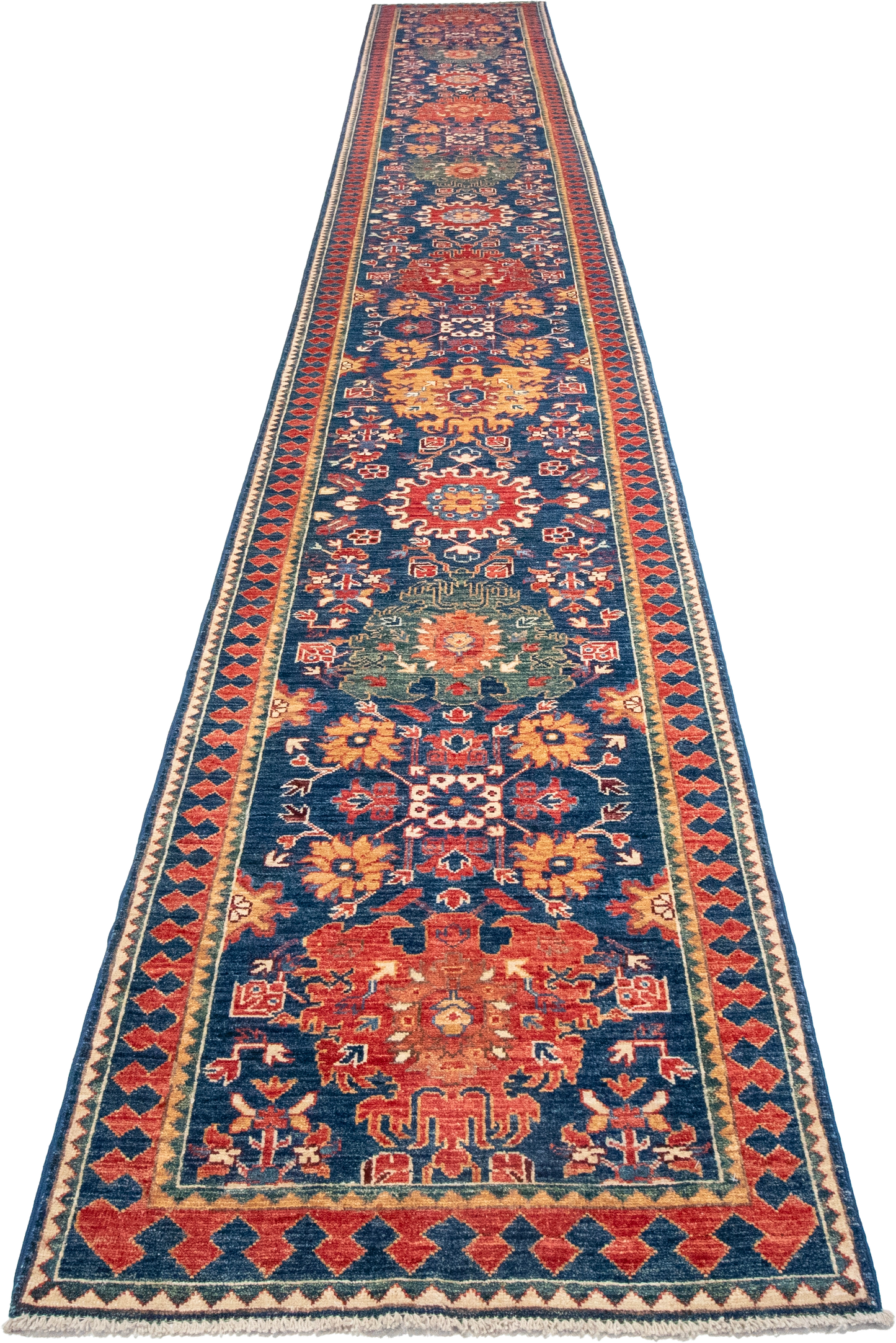 W 2.9 L 19 Ziegler 100% Wool Hand-Woven All-Over Design - 64218