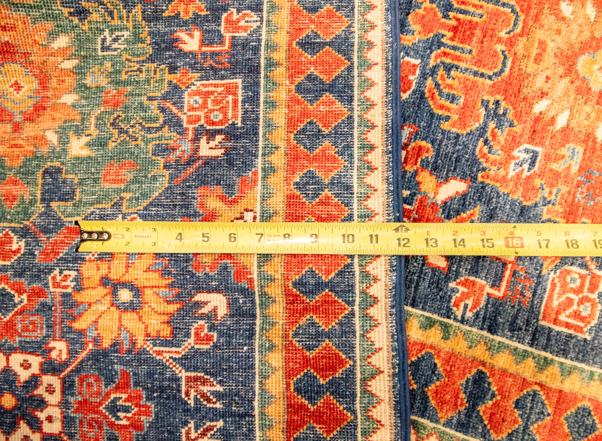 W 2.9 L 19 Ziegler 100% Wool Hand-Woven All-Over Design - 64218