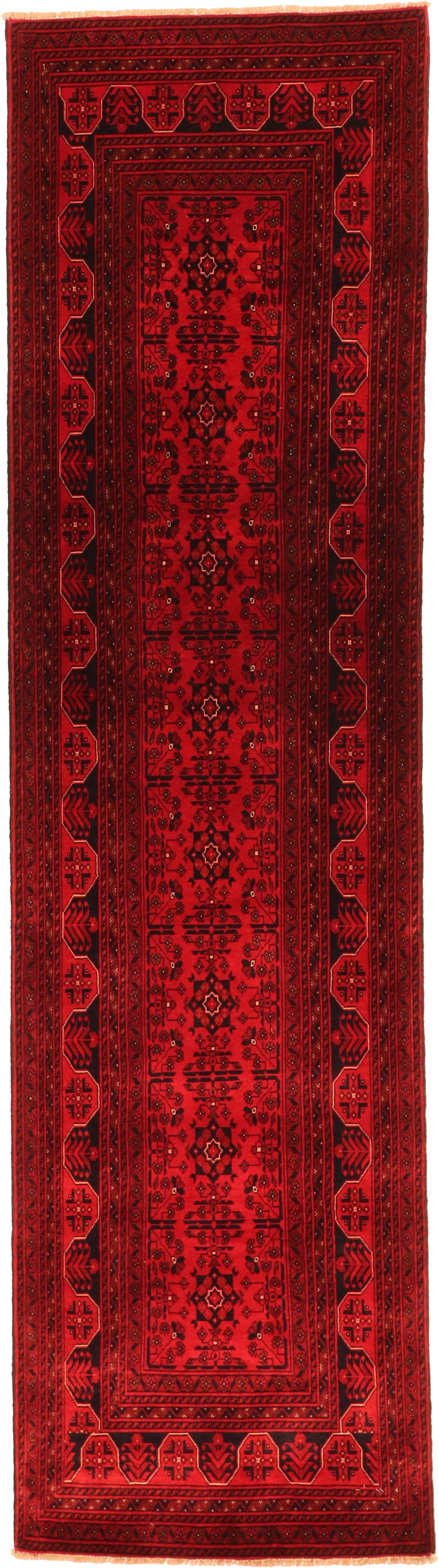 W 2.10 L 5.10 Mahal Runner 100% Wool Hand-Woven All-Over Design - 64255