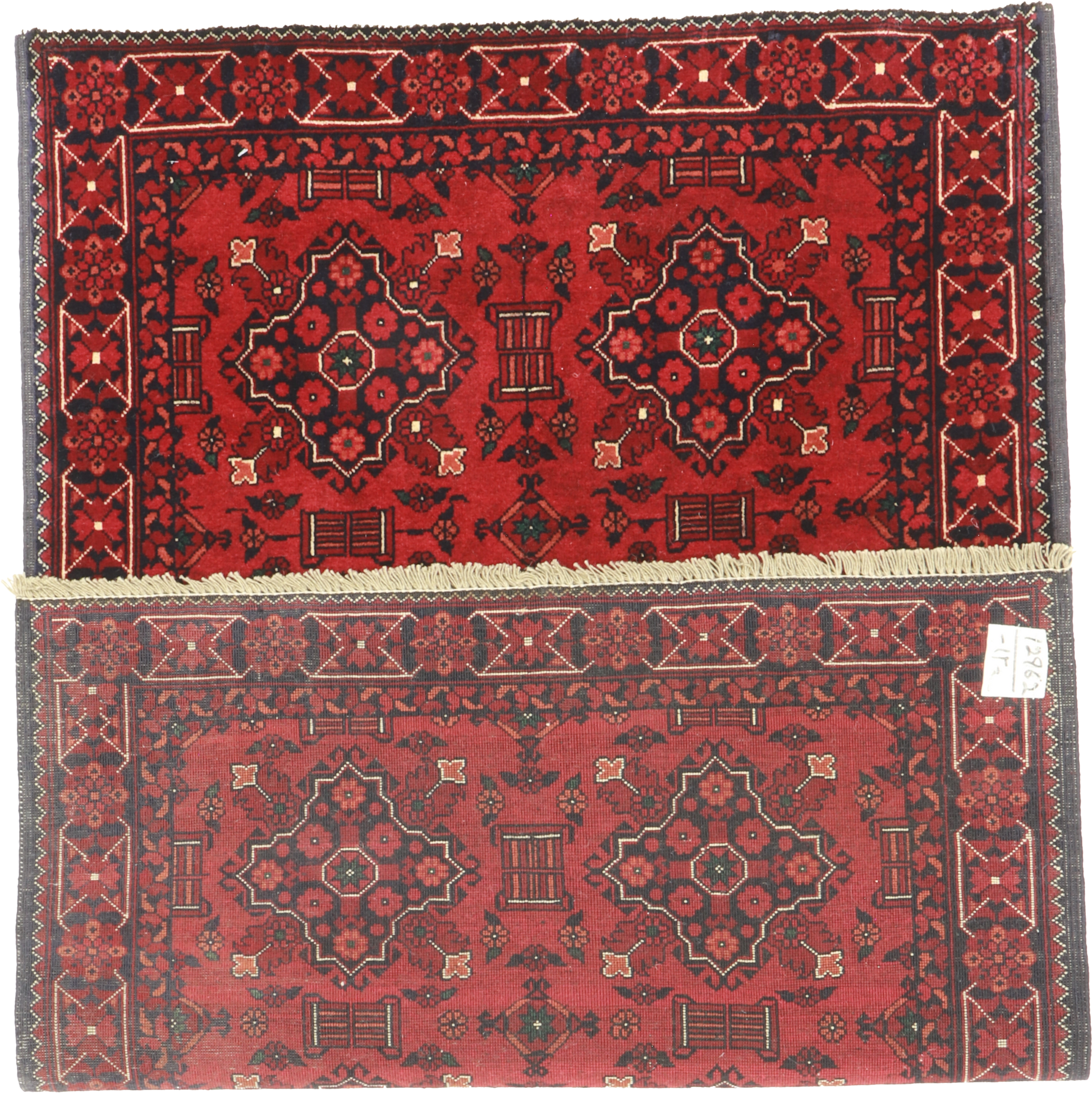 W 2.9 L 4.4 Khan Mohamadie 100% Wool Hand-Woven All-Over Design - 64256