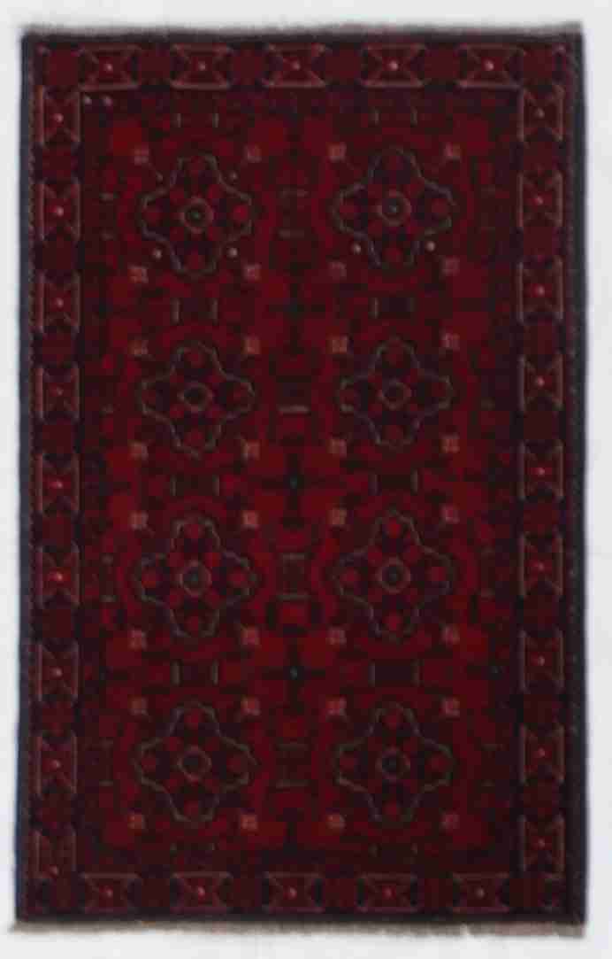 W 2.9 - L 4.4 - Khan Mohamadie Wool All Over Rectangle - Finest Hand-Knotted Quality Wool - 64256