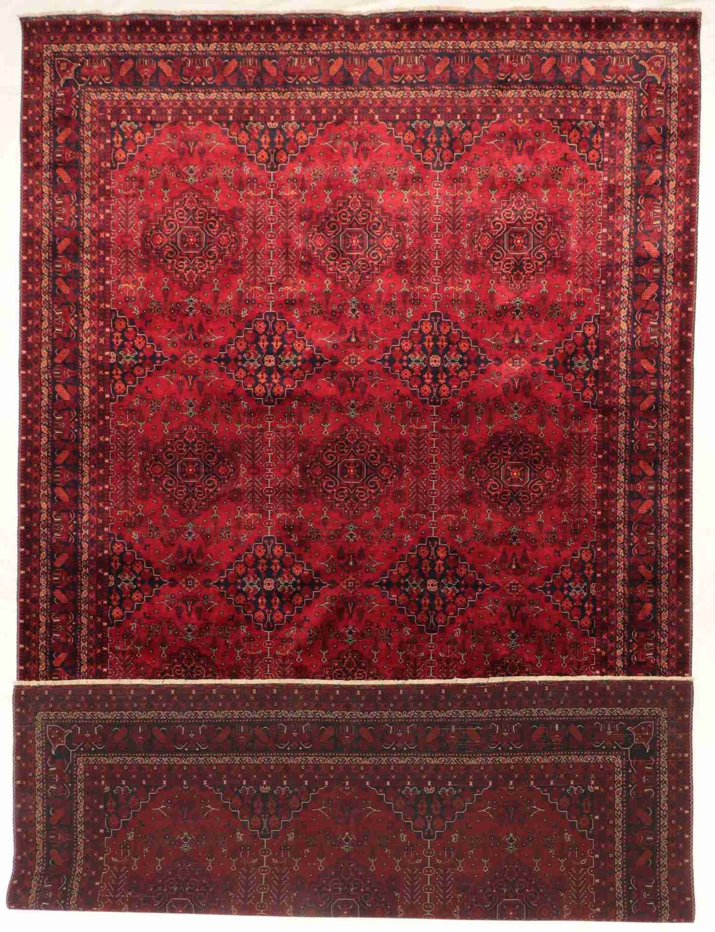 W 10 - L 16.5 - Khan Mohamadie Fine/Wool All Over Rectangle - Hand Woven Rug - 64270