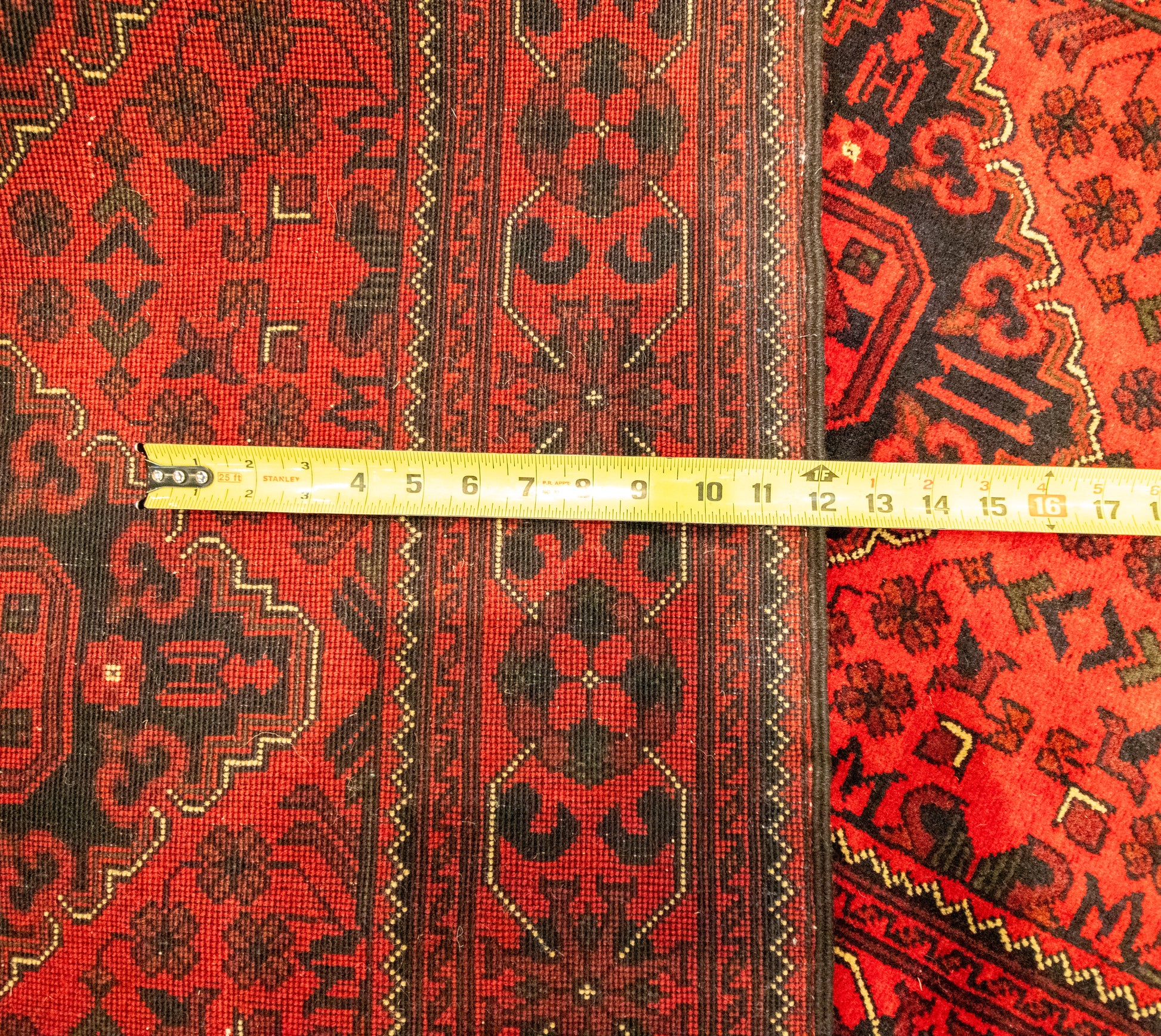 W 2.8 L 19.6 Khan Runner 100% Wool Hand-Woven All-Over Design - 64279