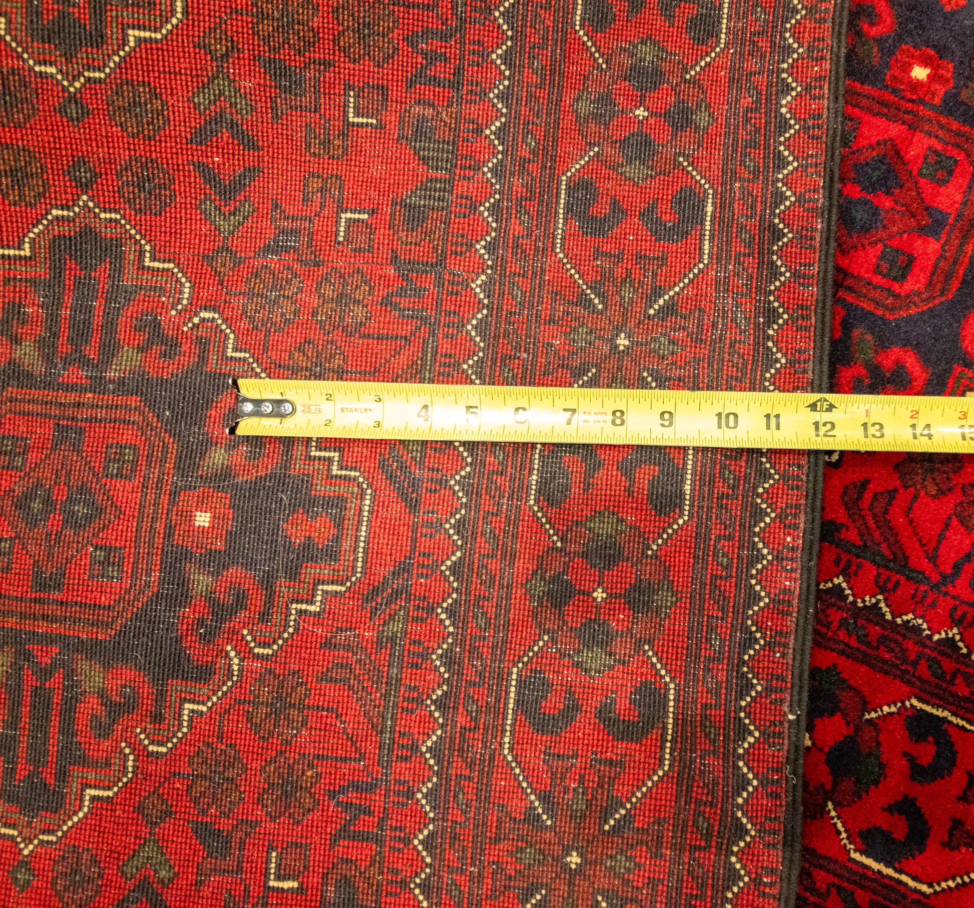 W 2.7 L 16.2 Khan Runner 100% Wool Hand-Woven All-Over Design - 64280