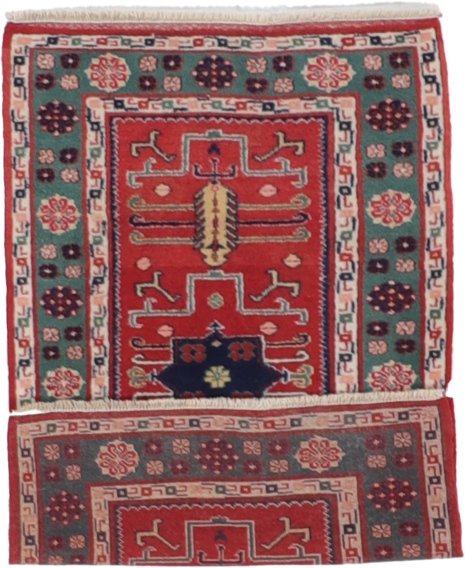 W 2.9 L 5.6 Turkish 100% Wool Hand-Woven All-Over Design - 64313