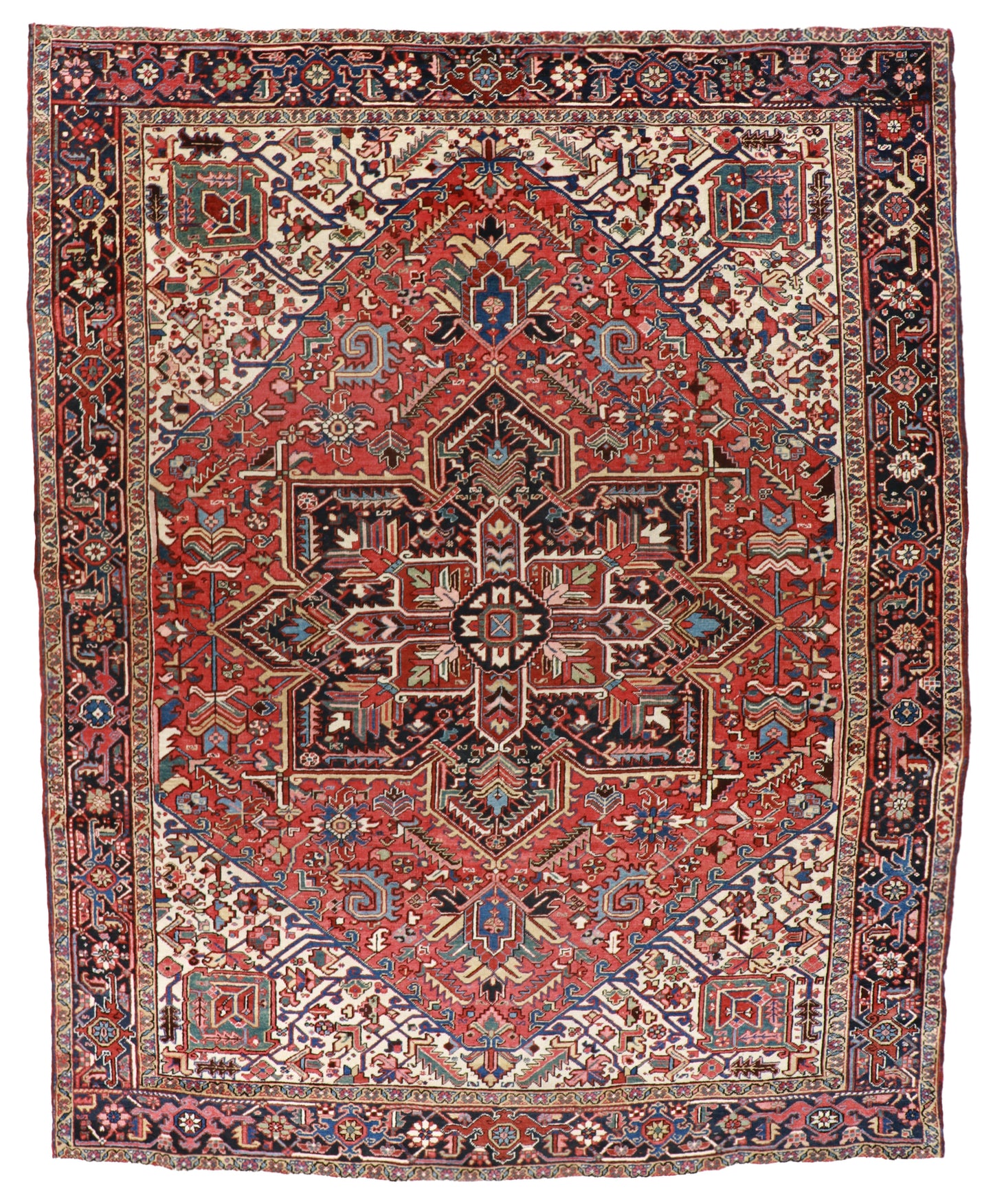 9 x 12 - Heriz Fine All Over Rectangle - Hand Knotted Rug — 64314