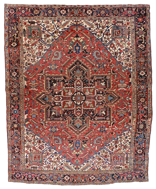 9 x 12 - Heriz Fine All Over Rectangle - Hand Knotted Rug — 64314