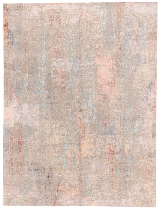 W 8.10 L 11.10 Modern Wool And Silk Blend Handmade - 64332