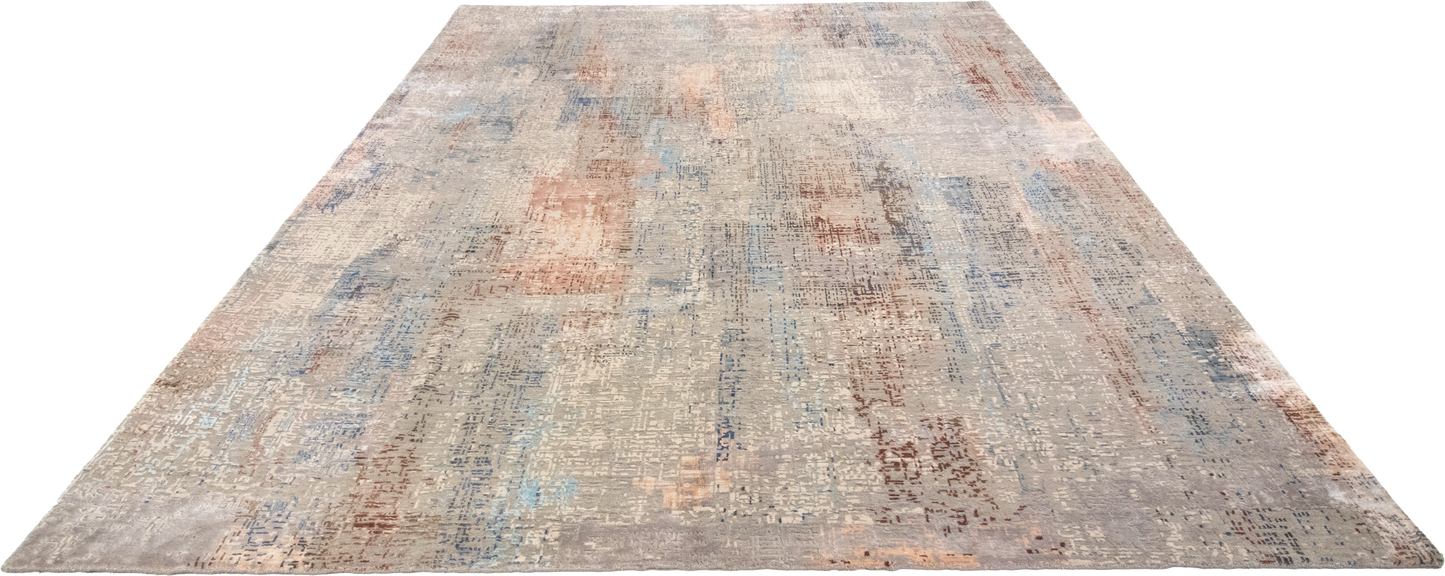 W 8.10 L 11.10 Modern Wool And Silk Blend Hand-Woven All-Over Design - 64332