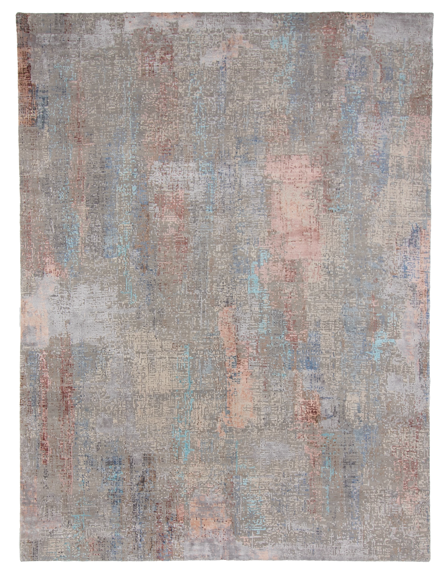 W 8.10 L 11.10 Modern Wool And Silk Blend Hand-Woven All-Over Design - 64332
