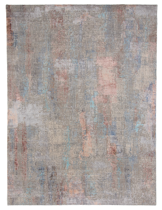 W 8.10 L 11.10 Modern Wool And Silk Blend Hand-Woven All-Over Design - 64332
