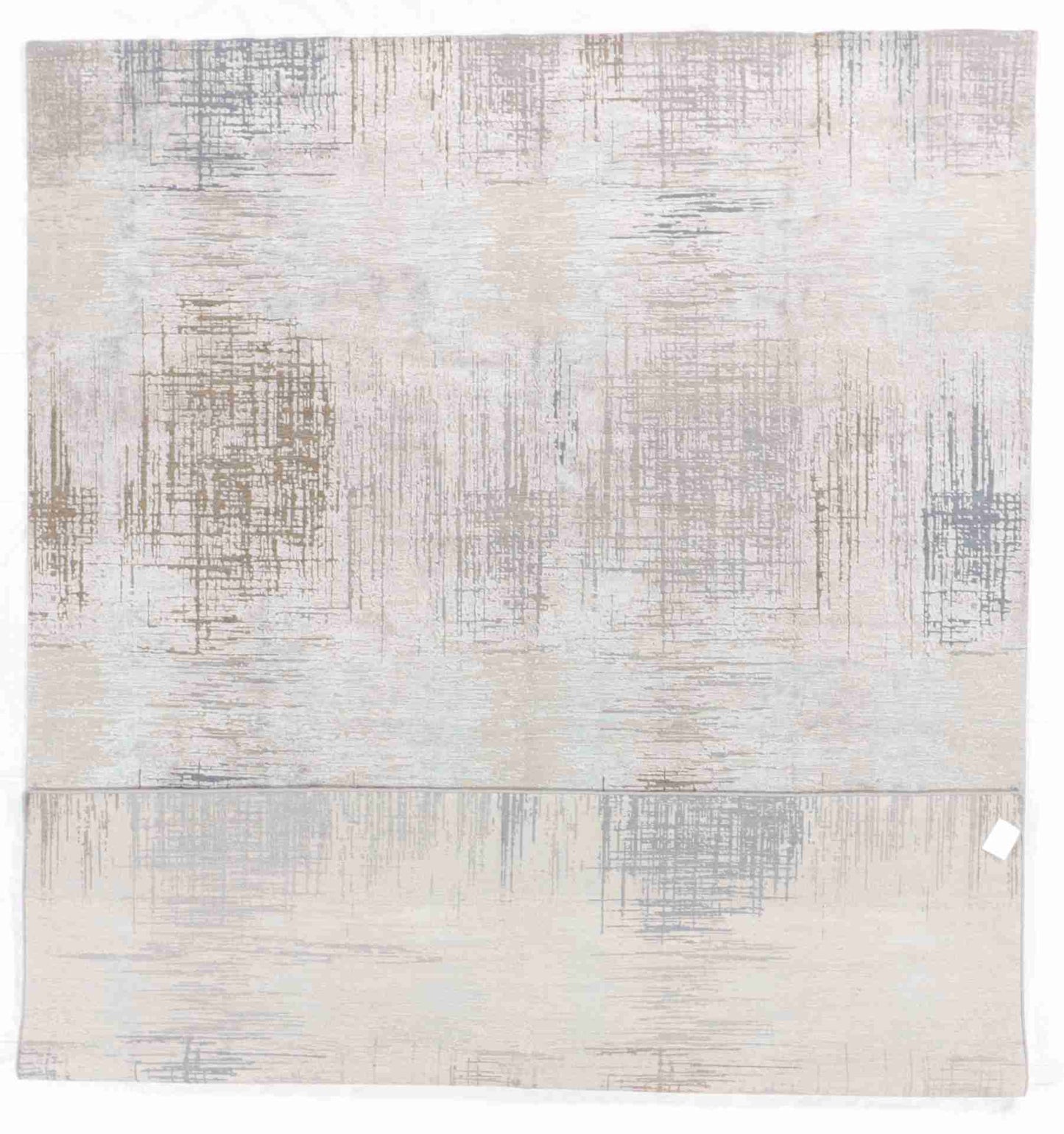 W 9 L 12 Modern Wool And Silk Blend Hand-Woven Contemporary Design - 64333