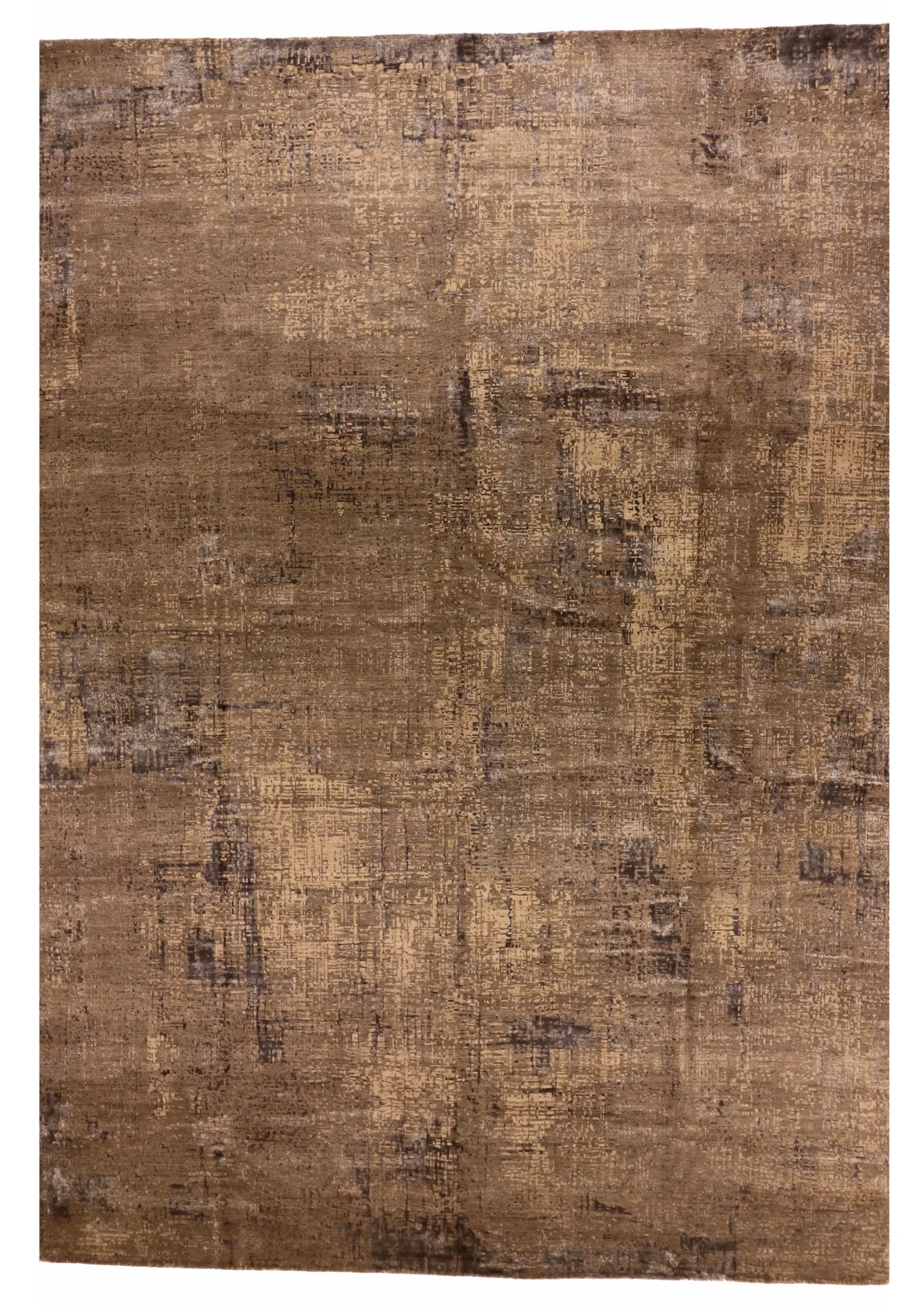 10 x 14 - Modern Fine/Wool All Over Rectangle - Finest Hand-Knotted Quality Wool — 64342