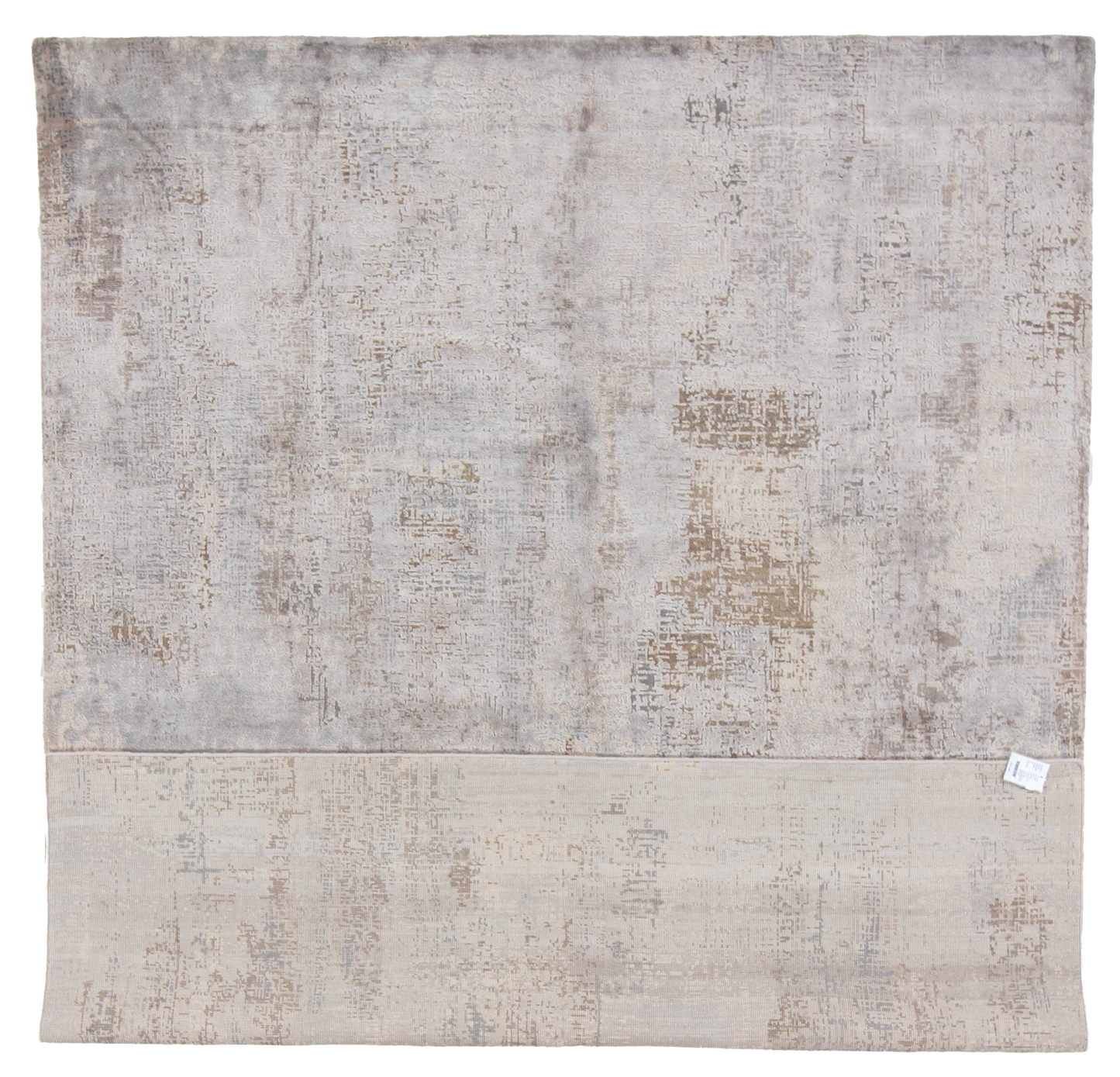 W 8 L 10.1 Modern Wool And Silk Blend Hand-Woven Contemporary Design - 64346