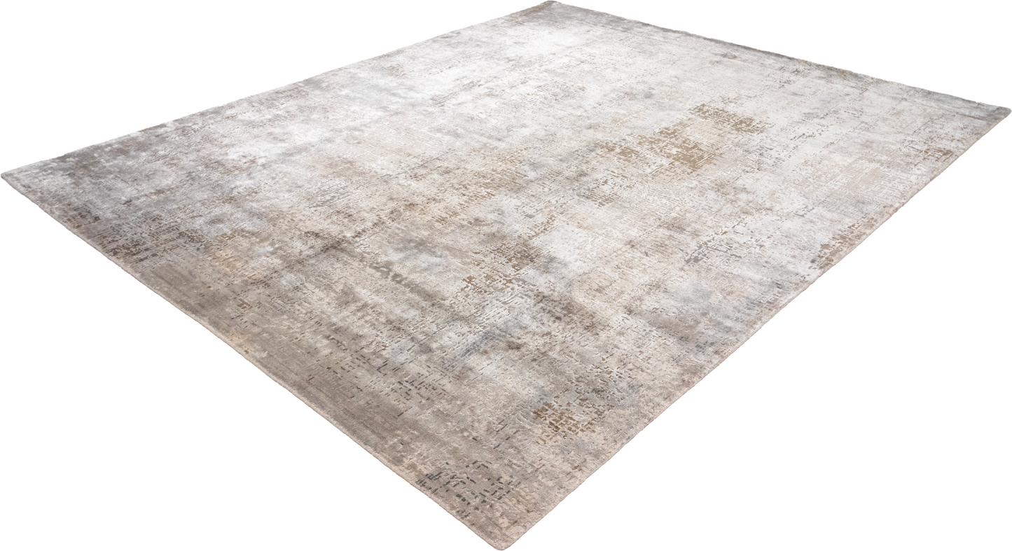 W 8 L 10.1 Modern Wool And Silk Blend Hand-Woven Contemporary Design - 64346